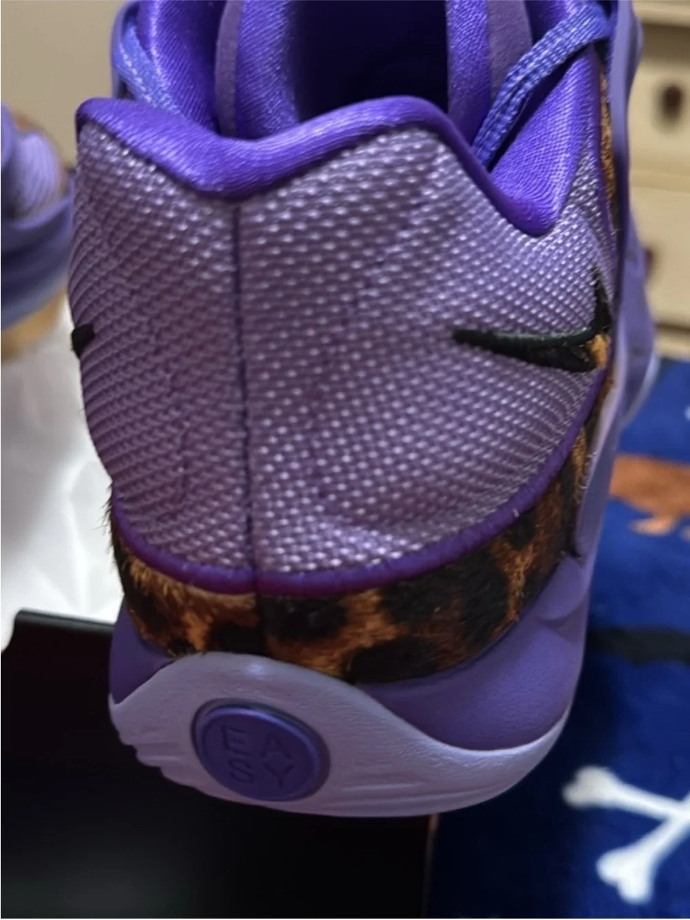 Men’s Chet KD- 18 Purple Basketball Shoes with Leopard Accent